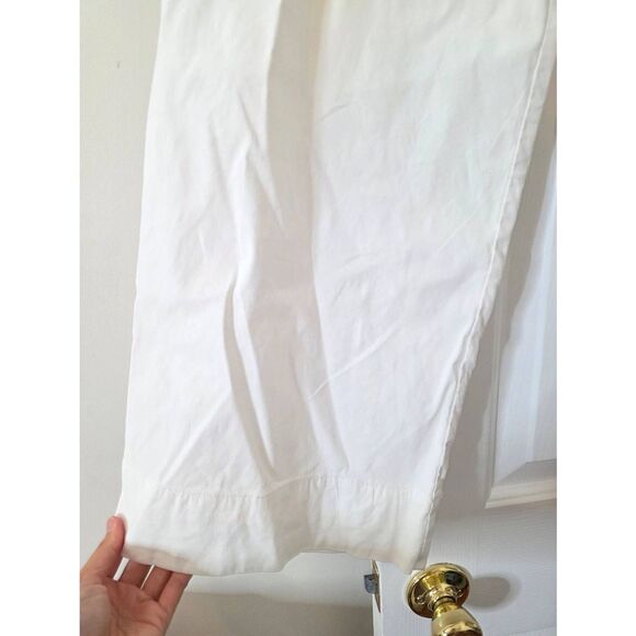 Anthropologie Maeve The Collette White Wide leg Crop Pants 26 - Picture 4 of 7